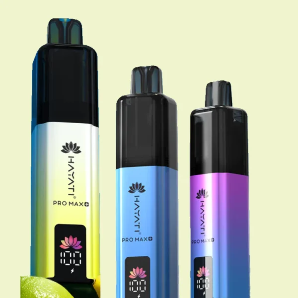 Hayati Pro Max Plus – 6000+ Puffs | Refillable & Reusable | 20MG | Smart Display Vape 🔹